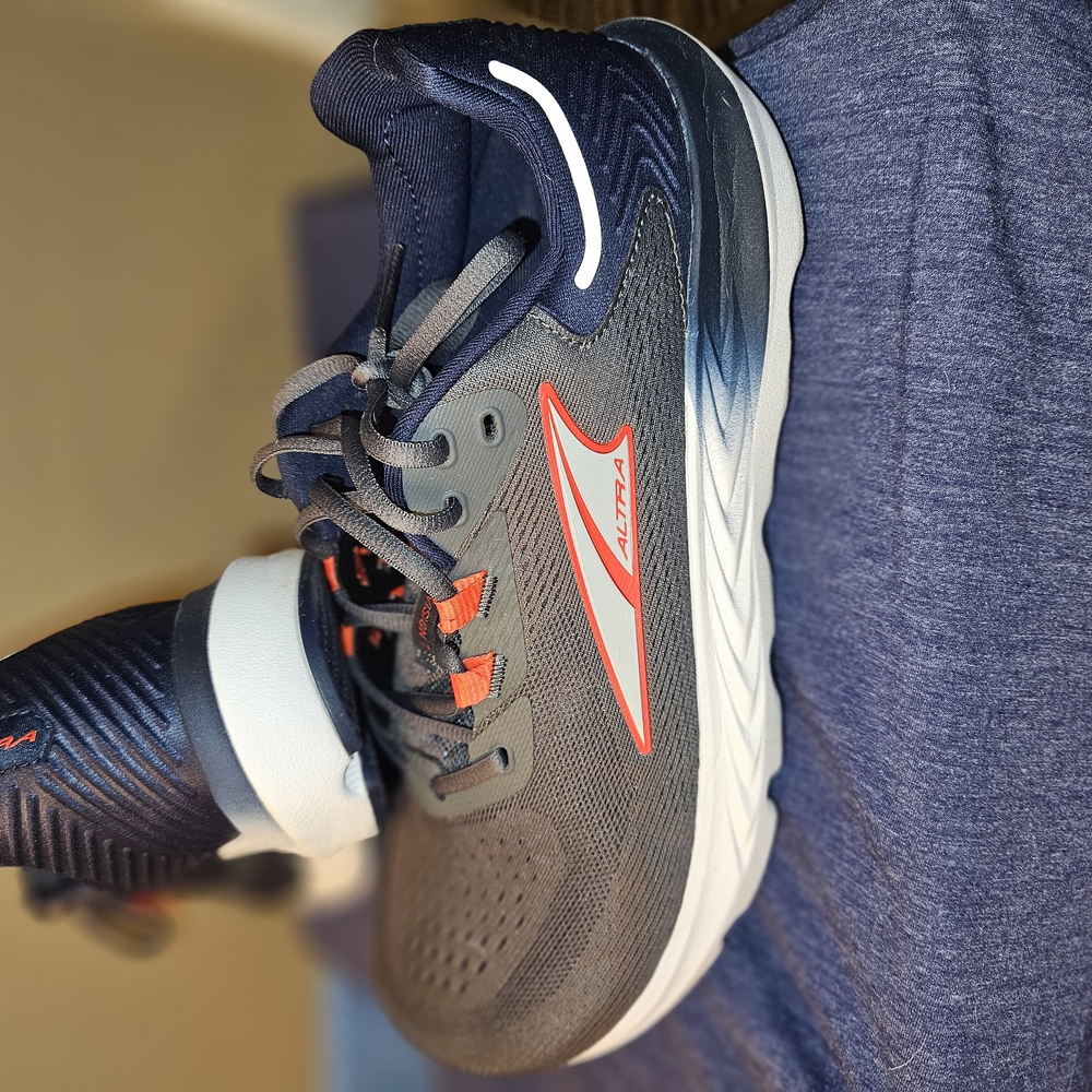 MENS ALTRA Gray and Orange Athletic Shoes with Breathable Mesh SZ 11.5